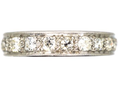 Art Deco 18ct White Gold & Diamond Eternity Ring