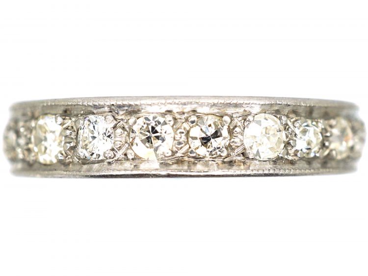 Art Deco 18ct White Gold & Diamond Eternity Ring