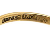 Edwardian 18ct Gold, Sapphire & Diamond Crossover Ring