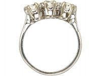 Platinum, Three Stone Diamond Ring