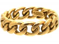 Edwardian 18ct Gold Curb Link Ring