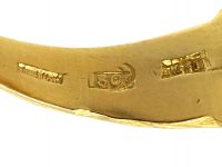 18ct Gold Modernist Ring set with Diamonds