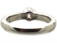 18ct White Gold Diamond Rub Over Set Solitaire Ring