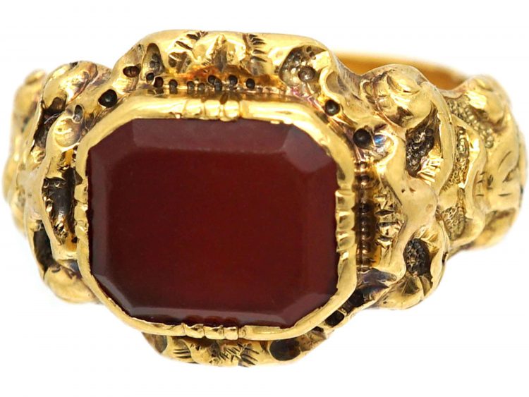 Victorian 18ct Gold & Carnelian Signet Ring