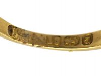 Victorian 18ct Gold Sapphire & Diamond Three Stone Ring