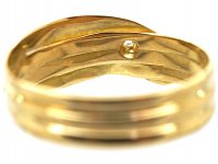 Edwardian 18ct Gold Snake Ring set with a Diamond