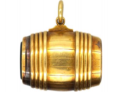 Victorian 18ct Gold Vesta Case Pendant with Bloodstone Base