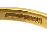 18ct Gold, Emerald & Diamond Three Stone Ring