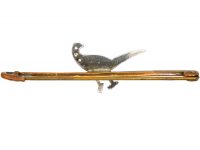 Art Deco Pheasant Brooch set with Paste