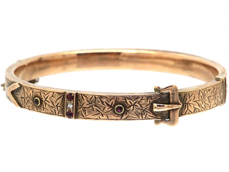 9ct Gold Buckle Bangle
