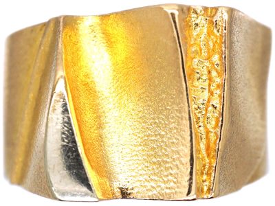14ct Yellow & White Gold Ring by Björn Weckström for Lapponia