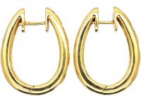 18ct Gold & Diamond Hoop Earrings