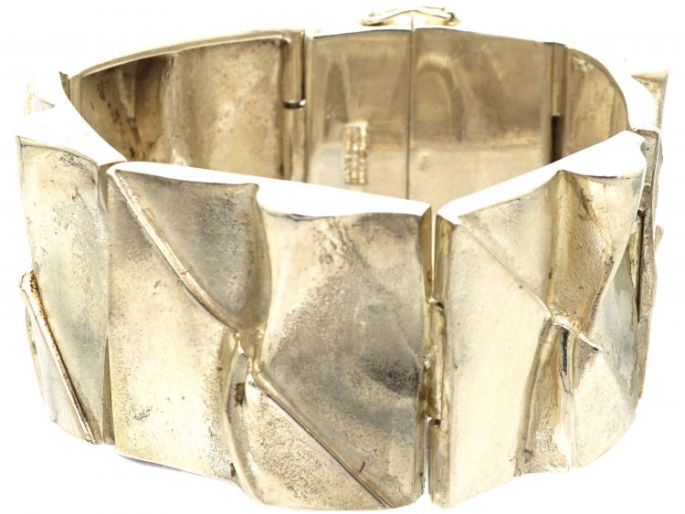 Silver Wide Bracelet by Bjorn Weckstrom for Lapponia
