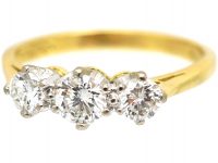 18ct Gold, Three Stone Diamond Ring