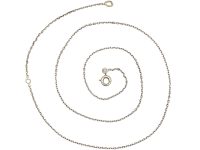 Edwardian Platinum Fine Trace Link Chain