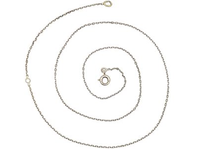 Edwardian Platinum Fine Trace Link Chain