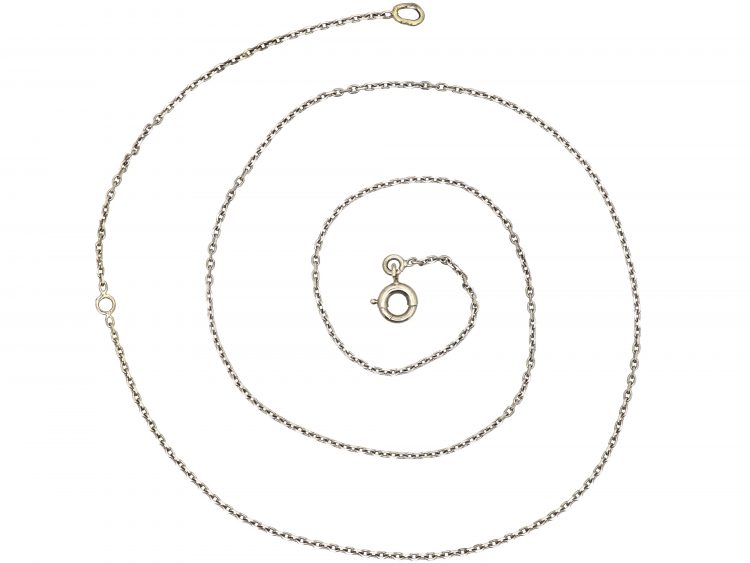 Edwardian Platinum Fine Trace Link Chain