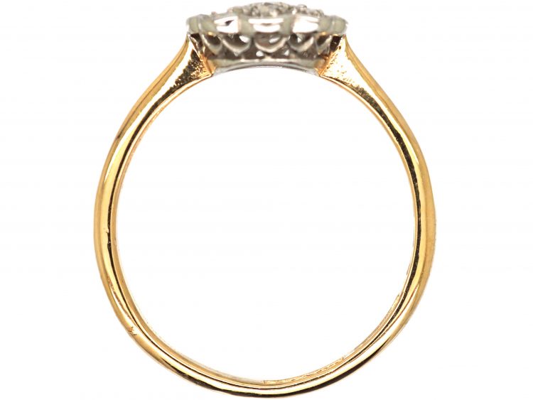 Edwardian 18ct Gold & Platinum, Diamond Cluster Ring