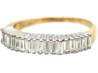 18ct Gold, Baguette Diamond Half Eternity Ring