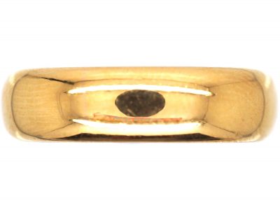 22ct Gold Wide Wedding Ring Assayed in 1925