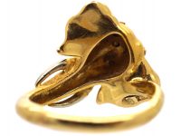 18ct Gold Ring of an Elephant by Carrera Y Carrera