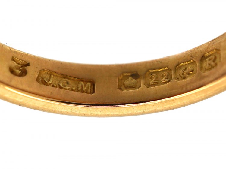 22ct Gold Wedding Band Assayed in 1941