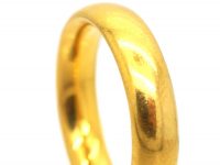 22ct Gold Wide Wedding Ring Assayed in 1929 by Charles Green & Sons
