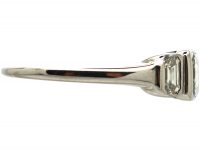 18ct White Gold, Three Stone Baguette Diamond Ring