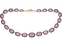 Georgian Amethyst Paste Riviere Necklace