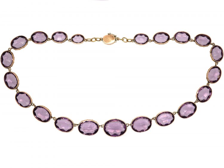Georgian Amethyst Paste Riviere Necklace