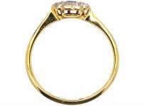 Edwardian 18ct Gold & Platinum, Sapphire & Diamond Cluster Ring
