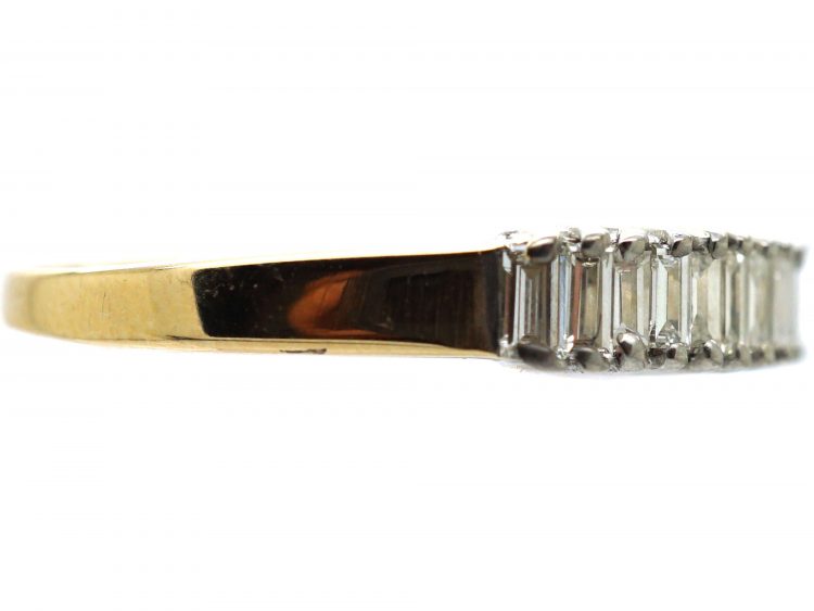 18ct Gold, Baguette Diamond Half Eternity Ring