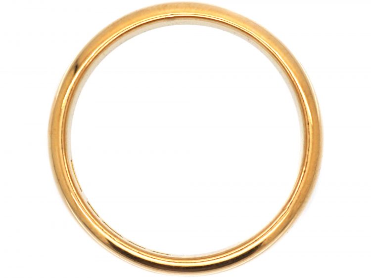22ct Gold Wide Wedding Ring Assayed in 1925