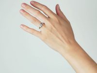 18ct White Gold, Three Stone Baguette Diamond Ring