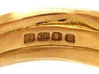 Victorian 18ct Gold Snake Ring with Diamond & Ruby Eyes