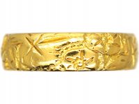 22ct Gold Wedding Roses & Ivy Leaves Ring