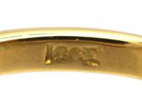 Edwardian 18ct Gold, Green Garnet & Diamond Three Stone Ring