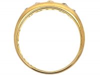 Victorian 18ct Gold, Five Stone Rub Over Set Diamond Ring