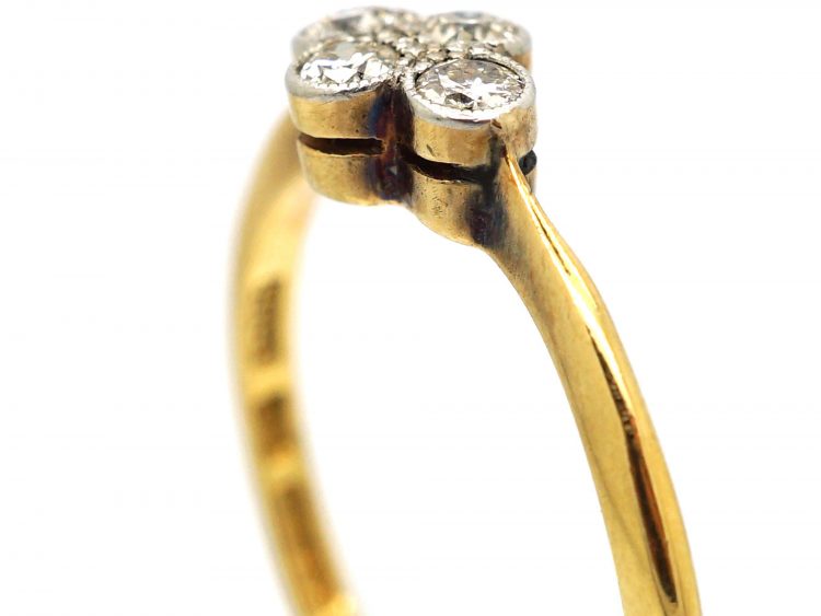 Edwardian 18ct Gold & Platinum, Diamond Four Stone Ring