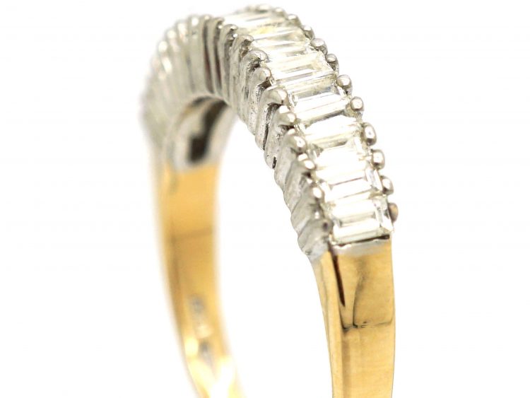 18ct Gold, Baguette Diamond Half Eternity Ring
