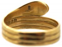 Edwardian 18ct Gold Coily Snake Ring