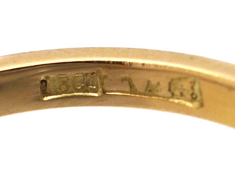 18ct Gold & Platinum, Sapphire & Diamond Three Stone Ring