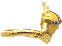 18ct Gold Ring of an Elephant by Carrera Y Carrera