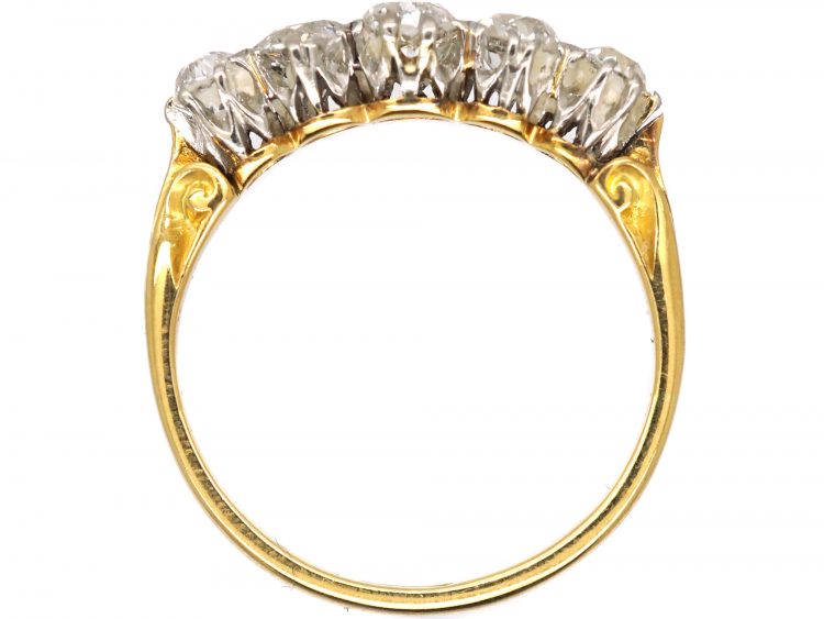 Edwardian 18ct Gold, Five Stone Diamond Ring
