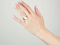 Edwardian 18ct Gold Shield Shape Signet Ring