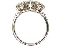 Art Deco 18ct White Gold, Three Stone Diamond Ring