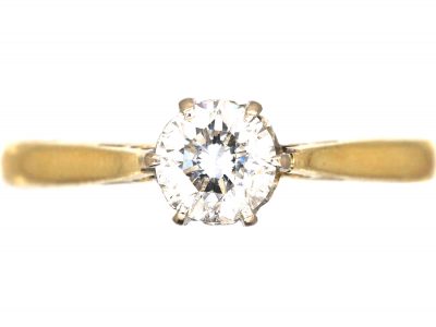 18ct Gold, Diamond Solitaire Ring