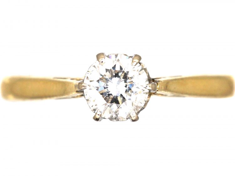 18ct Gold, Diamond Solitaire Ring
