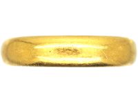22ct Gold Wide Wedding Ring Assayed in 1925