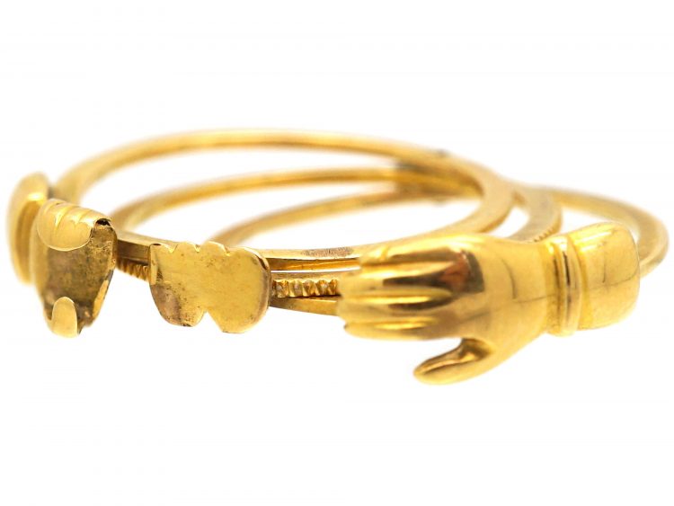 Victorian 18ct Gold Fede Ring